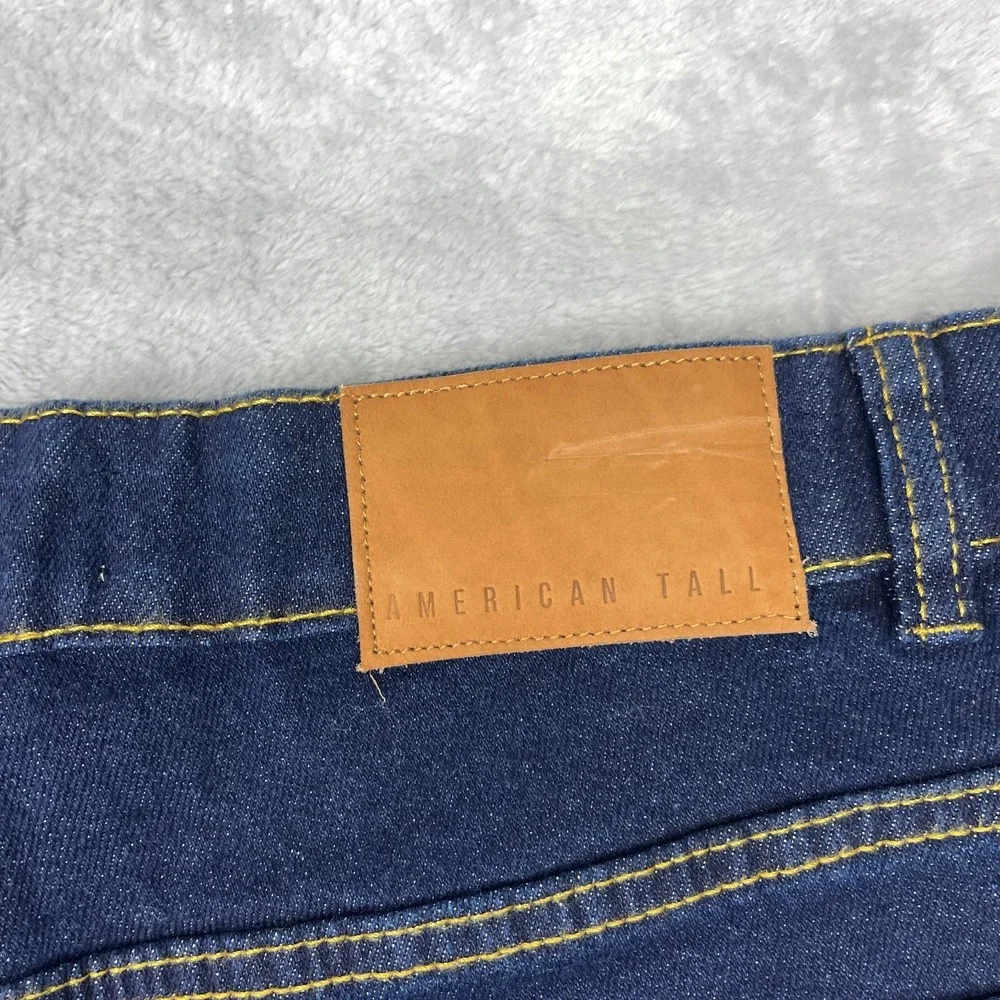 American Tall Jeans Mens 33/35 Ink‎ Blue Harper High Rise Straight Leg Outdoor